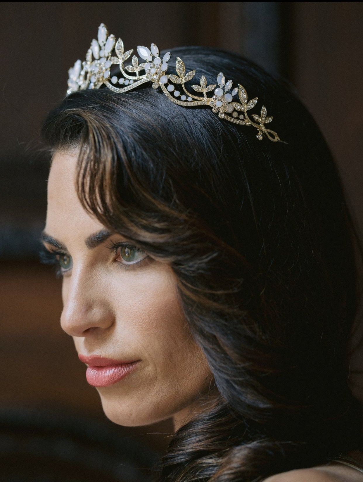 MAELYNN Silver Bridal Tiara - Elegant Rhinestone Wedding Crown for Bride, Princess, Prom, Pageant & Special Occasions