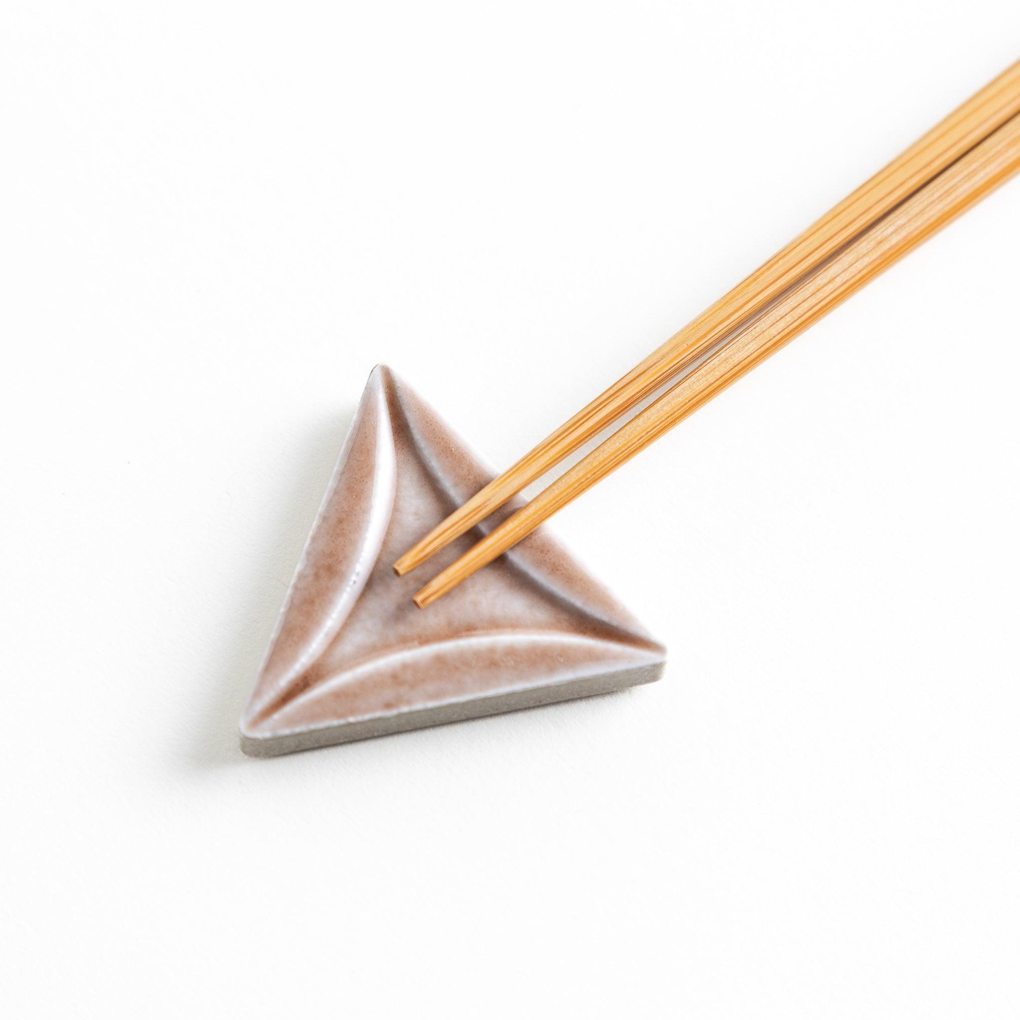 Pastel Triangle Chopstick Rest - Elegant Ceramic Utensil Holder for Asian Dining, Sushi, and Ramen | Perfect for Home, Restaurants, and Gift Giving