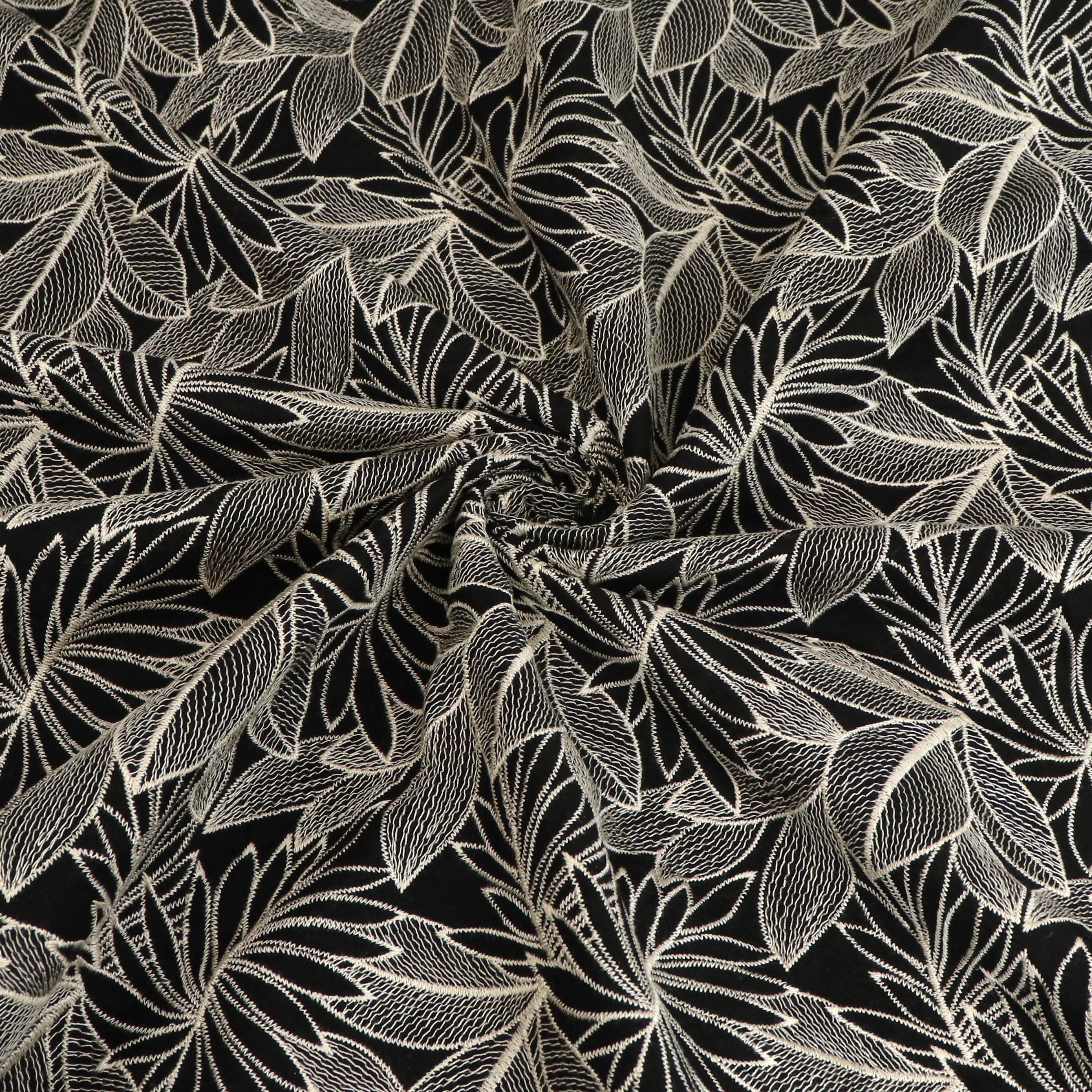 Embroidered Cotton Lawn Folia - Lightweight & Breathable Fabric for Summer Dresses, Blouses & DIY Sewing Projects | Perfect for Casual Wear & Home Decor