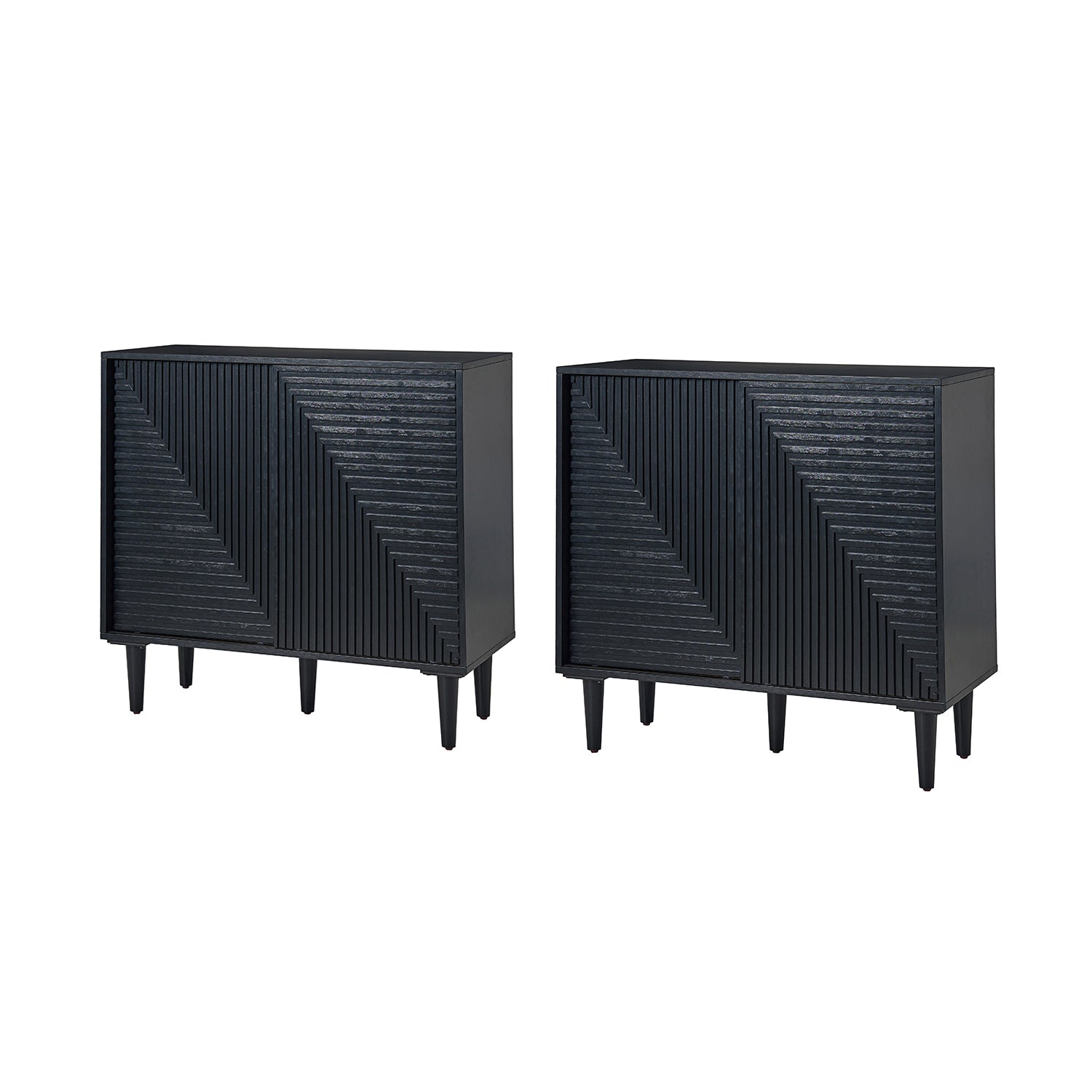 Archie 34-Inch Tall 2-Door Multifunctional Bar Cabinet with Adjustable Shelves - Modern Home Bar Storage for Living Room, Dining Room or Office (Optional Styles Available)