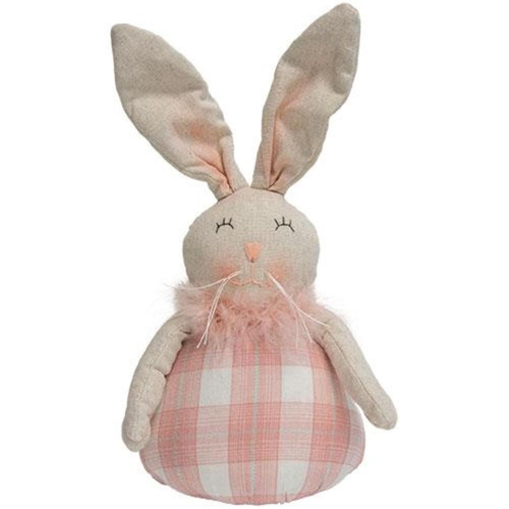 Pink Plaid Bunny Stuffed Animal - Soft & Cuddly Plush Toy for Kids, Girls & Boys - Perfect for Easter Gifts, Nursery Decor & Birthday Presents