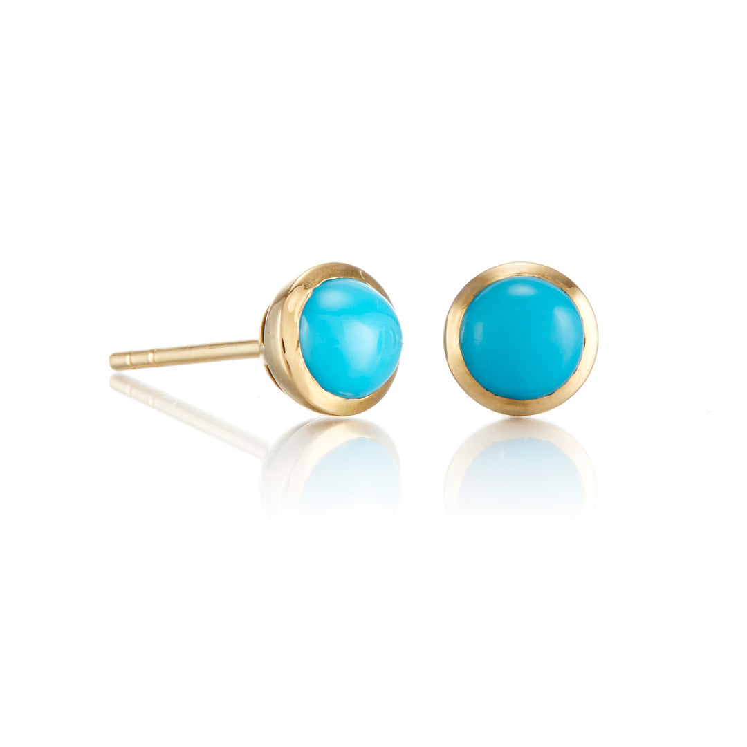 Turquoise Stud Earrings for Women - Dainty Gemstone Earrings for Everyday Wear | Perfect for Gifts, Parties & Casual Outfits