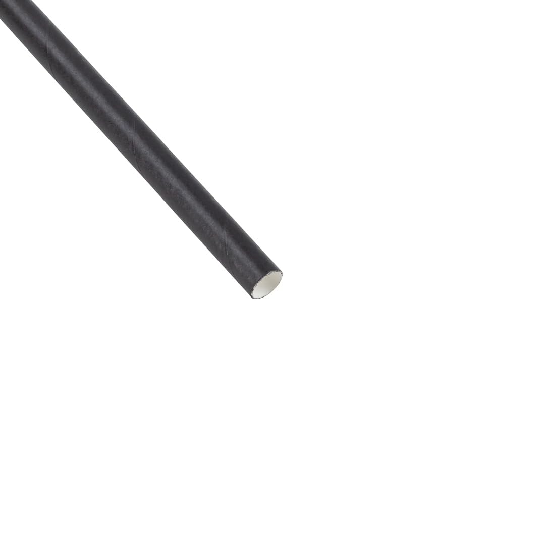 Restaurantware 10 Inch Black Paper Straws - 100 Count Eco-Friendly Drinking Straws for Cold Beverages | Premium Durable & Sturdy Wrapped Paper Straws for Restaurants, Parties, and Home Use