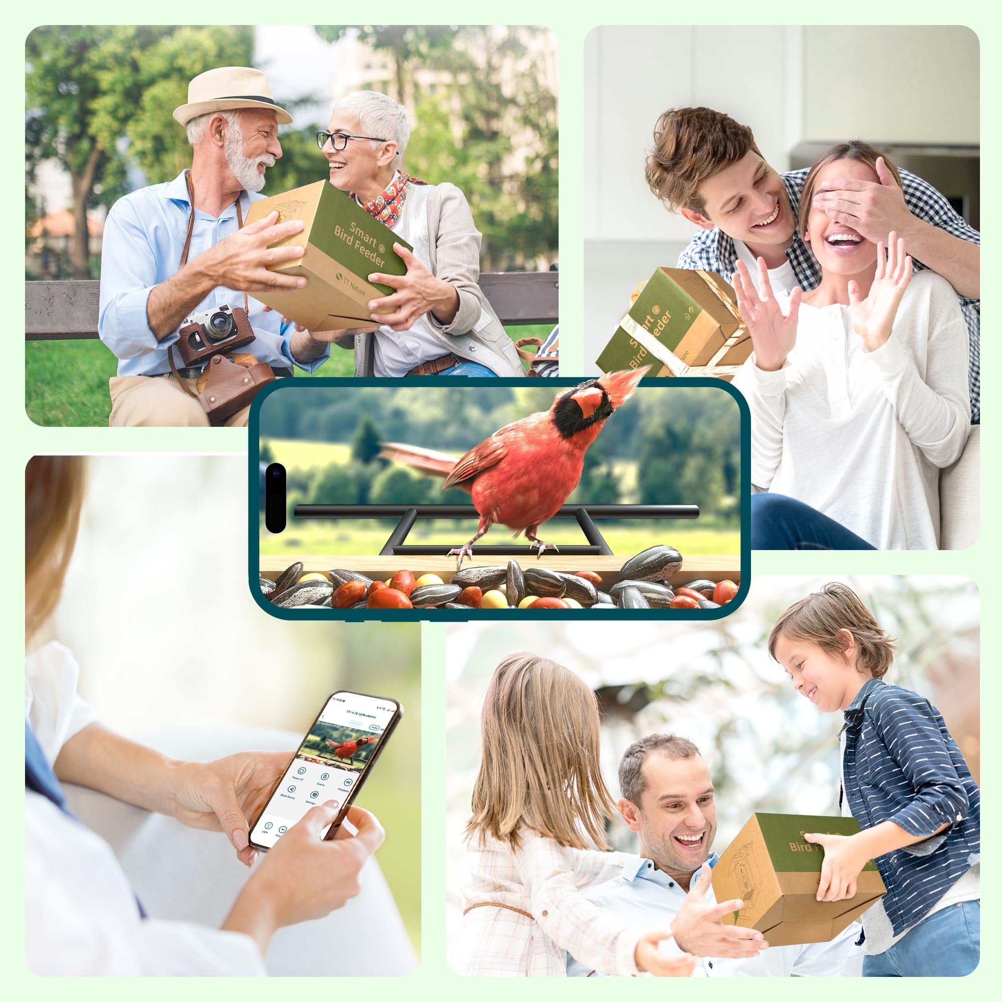 Solar Powered Smart Bird Feeder with Camera - 1.5L Capacity for Bird Watching, Auto Capture & Real-Time Notifications - Perfect Gift for Bird Lovers - Ideal for Backyard, Garden & Nature Observation