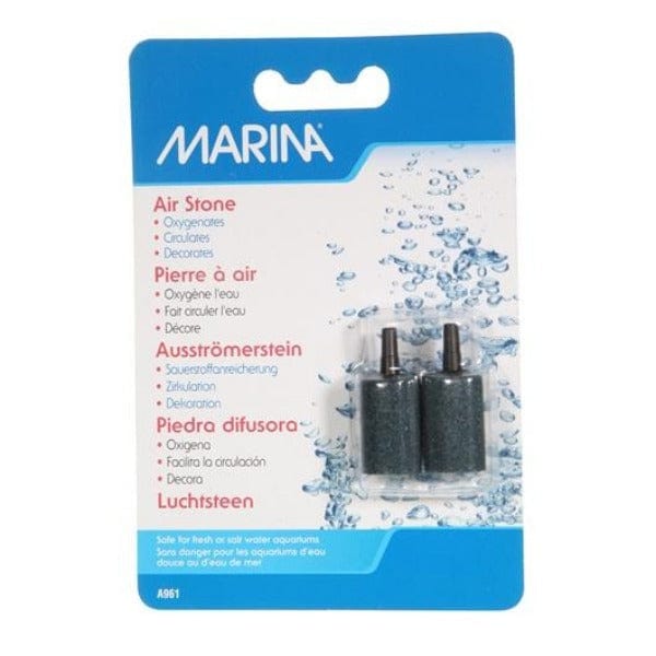 Premium Marina Cylinder Air Stone for Aquariums & Fish Tanks - Oxygen Diffuser for Healthy Fish & Plants - Ideal for Home Aquariums, Hydroponics & Pond Aeration