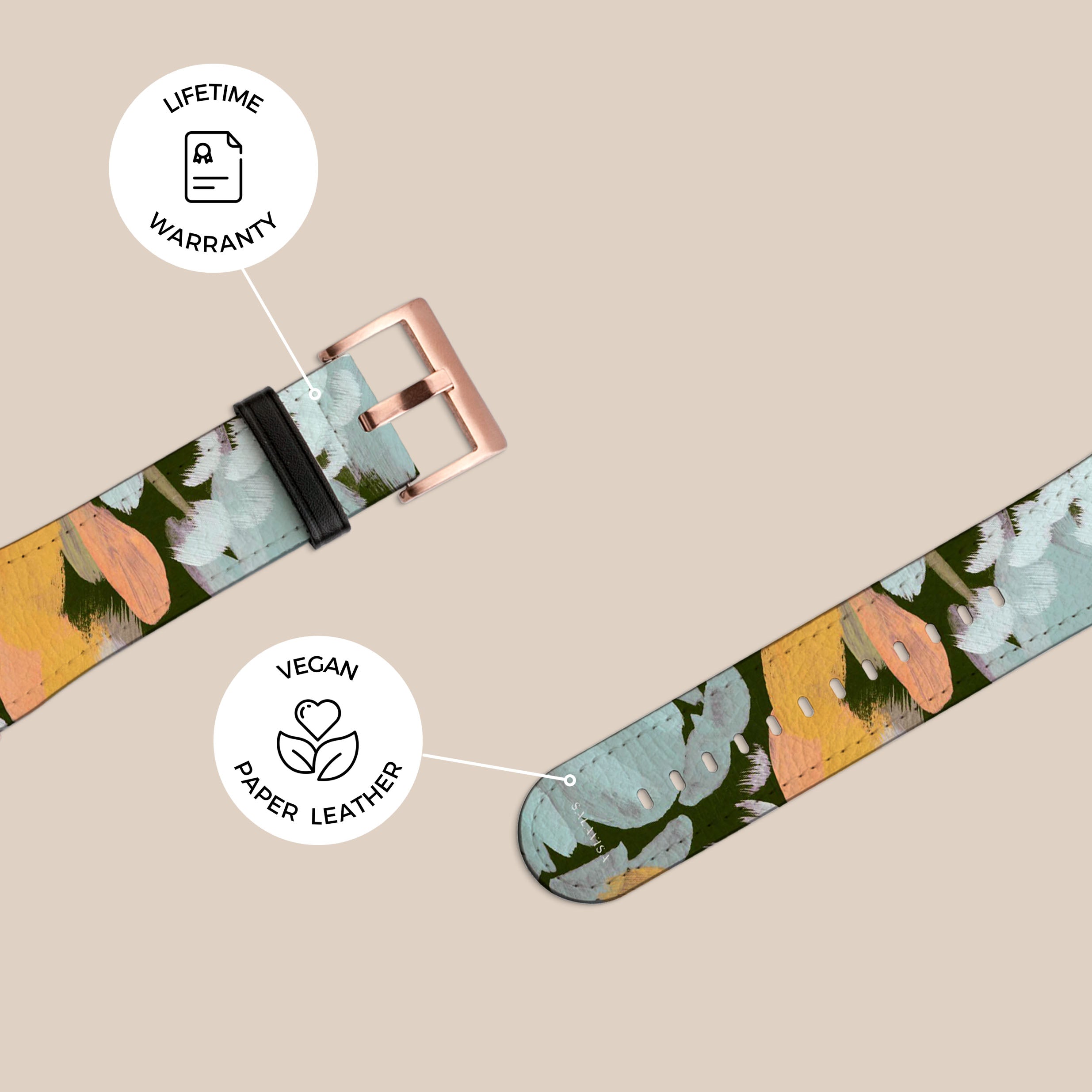 Galaxy Watch Band for Women & Men - Flower Canvas Strap Compatible with Samsung Galaxy Watch - Perfect for Casual, Work & Outdoor Activities
