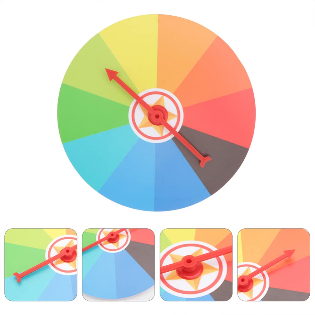 CLISPEED Prize Wheel - 10 Color Slots, 7.5 Inch Wall Mounted Wheel of Fortune Game for Carnival, Trade Shows, Parties, Pubs & Home Education - Perfect for Events, Raffles, Classroom Rewards and Business Promotions