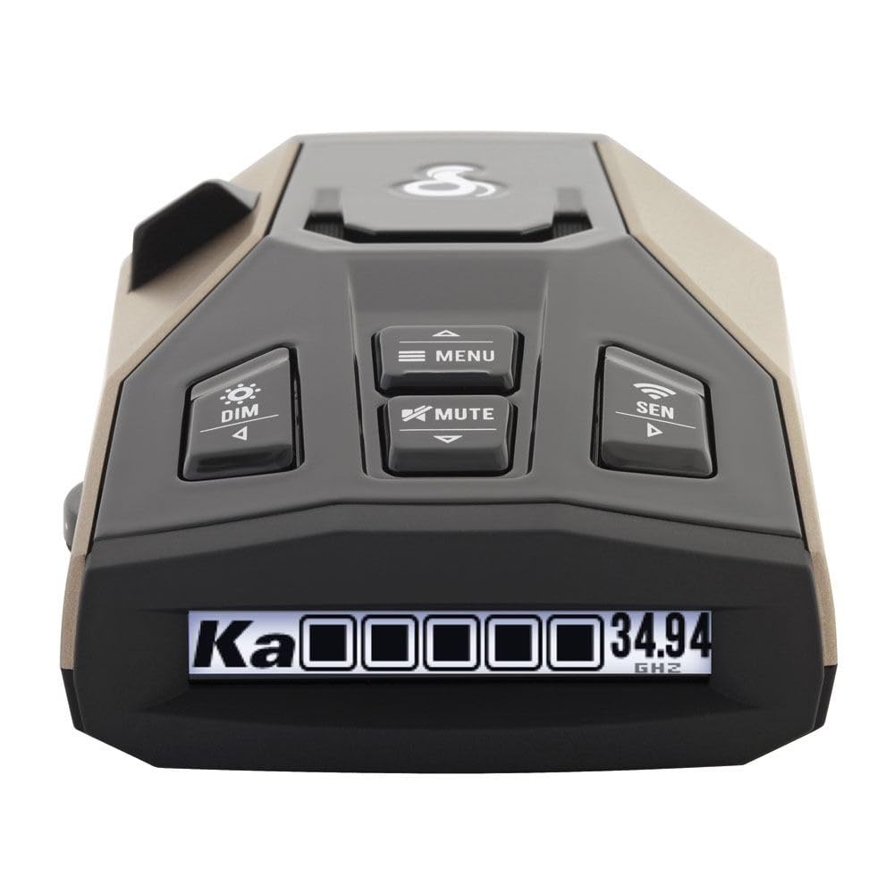 Cobra RAD 450 Laser Radar Detector - Long Range Detection, False Alert Filter, Voice Alerts & OLED Display for Cars (Black) | Perfect for Highway Driving & Road Trips