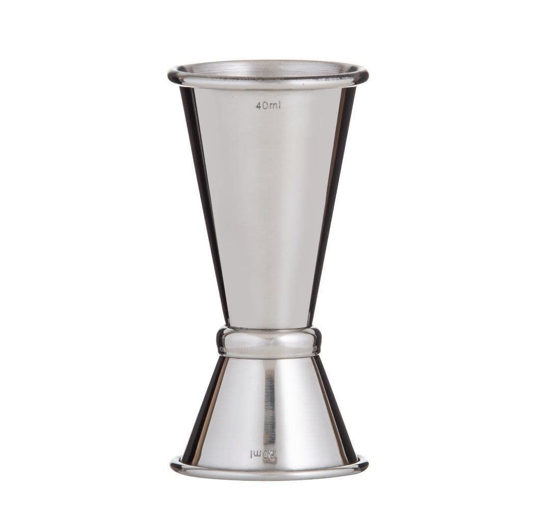 David Shaw Professional Double Jigger - Premium Stainless Steel Cocktail Measuring Tool for Bartenders - Perfect for Mixing Martinis, Margaritas & Craft Cocktails at Home Bars or Professional Use