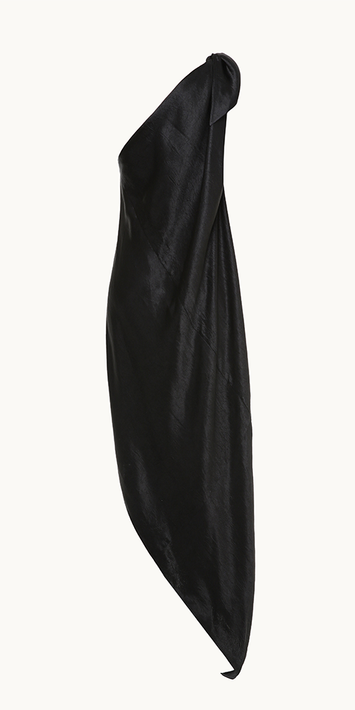 Elegant One Shoulder Satin Midi Dress for Women | Formal Evening Gown | Perfect for Cocktail Parties, Weddings & Special Occasions