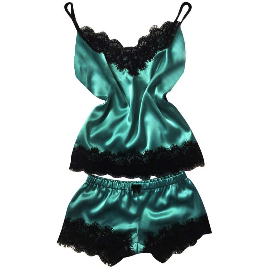 Sexy Satin Lace Babydoll Nightdress - Women's Sleepwear & Lingerie for Bedroom, Valentine's Day & Romantic Nights
