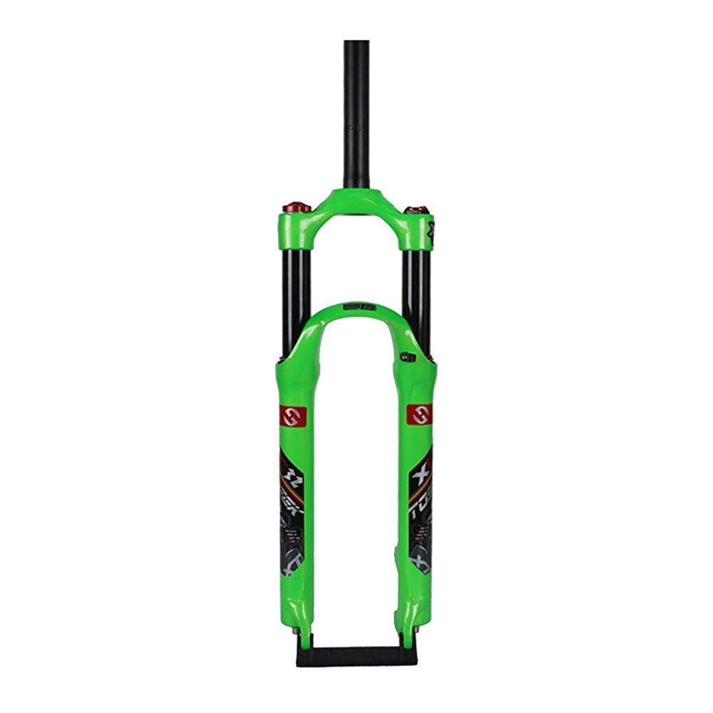 SLRMKK 26 Inch Mountain Bike Suspension Fork - Aluminum Alloy Shock Absorber with Shoulder Control Lock & Disc Brakes Compatibility, Orange | Perfect for Trail Riding, Off-Road Biking & Mountain Adventures