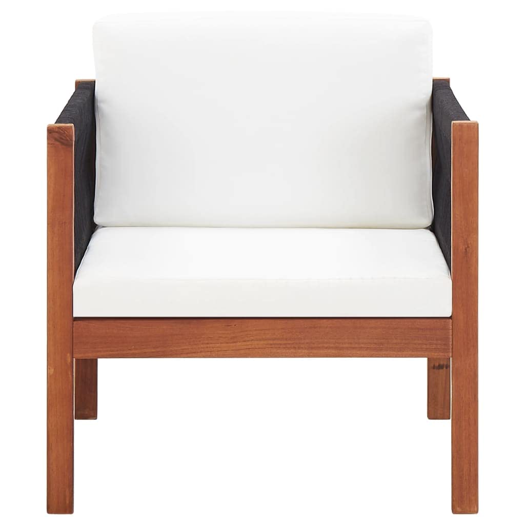 **CHARMMA Solid Acacia Wood Patio Chair with Cushion - 12KG - Outdoor Lounge Furniture for Garden, Deck, or Poolside Relaxation**