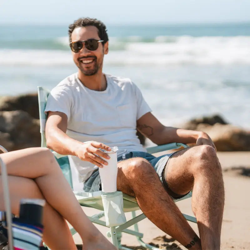 Premium Folding Beach Rocker Chair - Portable & Lightweight for Outdoor Relaxation at Beach, Pool, Camping, and Backyard