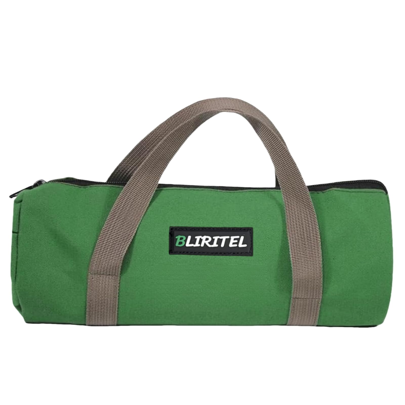 BLIRITEL 12 Inch Heavy Duty Canvas Tool Bag for Men - Large Capacity Wide Mouth Tool Organizer with Multiple Pockets - Perfect for Mechanics, Electricians, Plumbers & DIY Enthusiasts - Ideal for Storing Wrenches, Pliers, Screwdrivers & Hand Tools (Green) - Great for Workshops, Job Sites & Home Garage Use