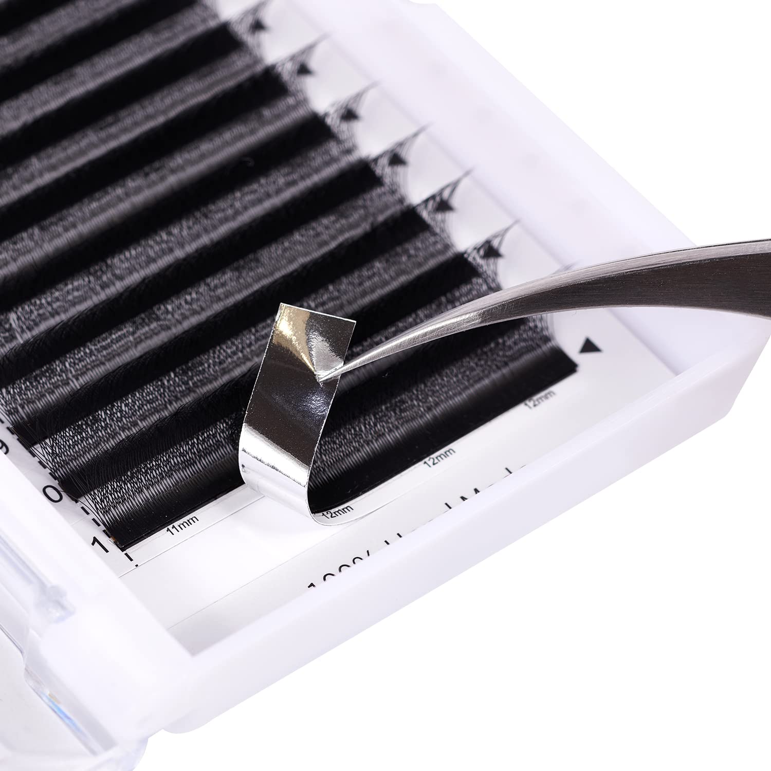 3D Volume W Eyelash Extensions - 0.07D Curl 11mm Cluster Lashes, Easy Fan W-Shaped Premade Lashes in Black | Perfect for Bridal, Party & Special Occasion Makeup