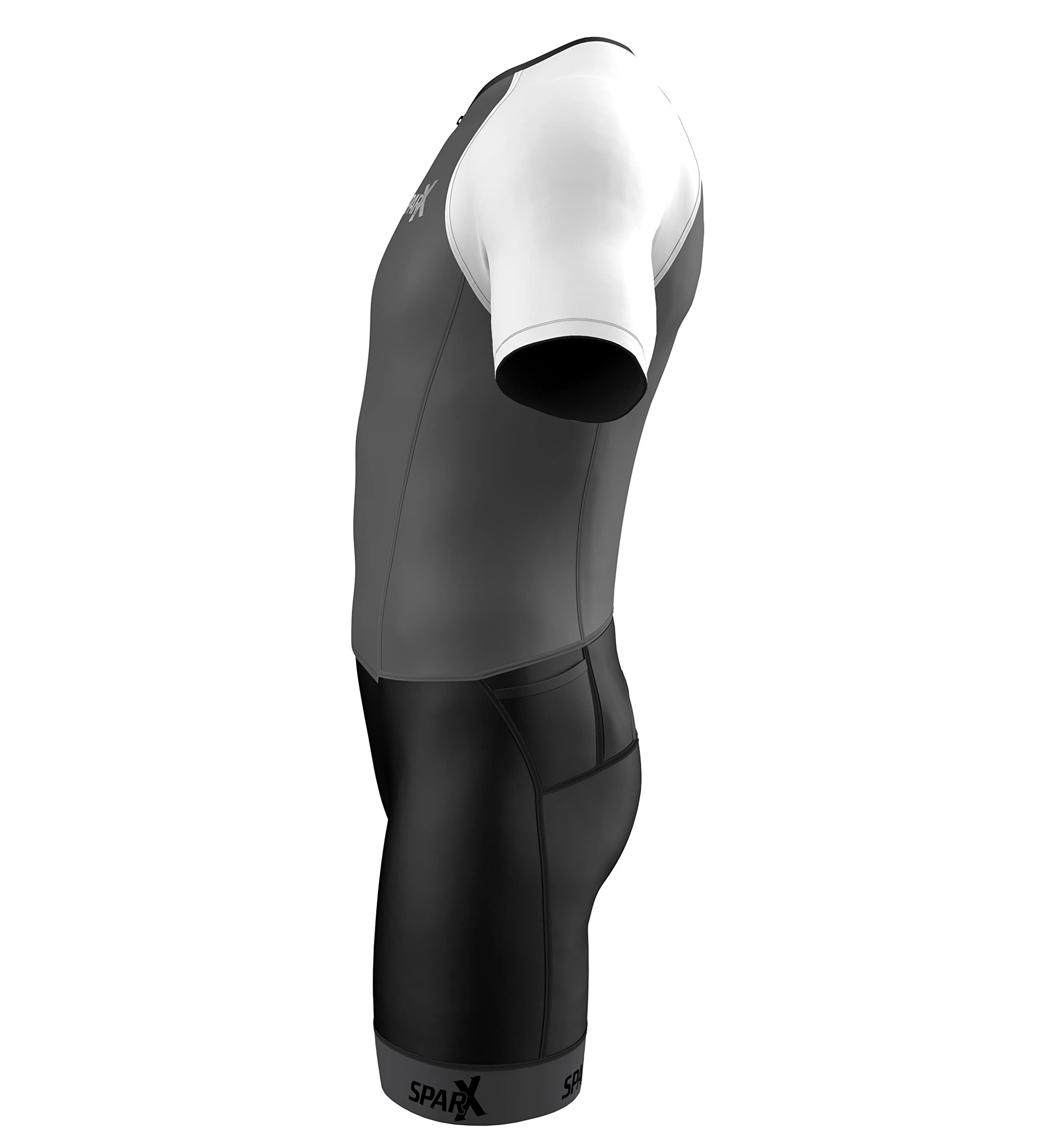 Sparx Men's Elite Aerosuit Triathlon Suit - Short Sleeve Tri Suit Skinsuit for Cycling, Running & Swimming