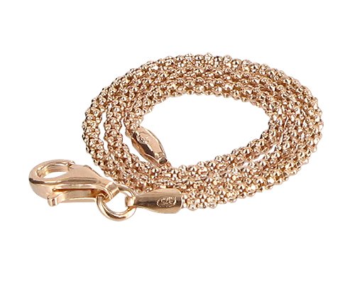 14K Rose Gold Vermeil Lobster Clasp Popcorn Chain Bracelet for Women - Elegant Layering Jewelry Gift for Birthday, Anniversary & Special Occasions