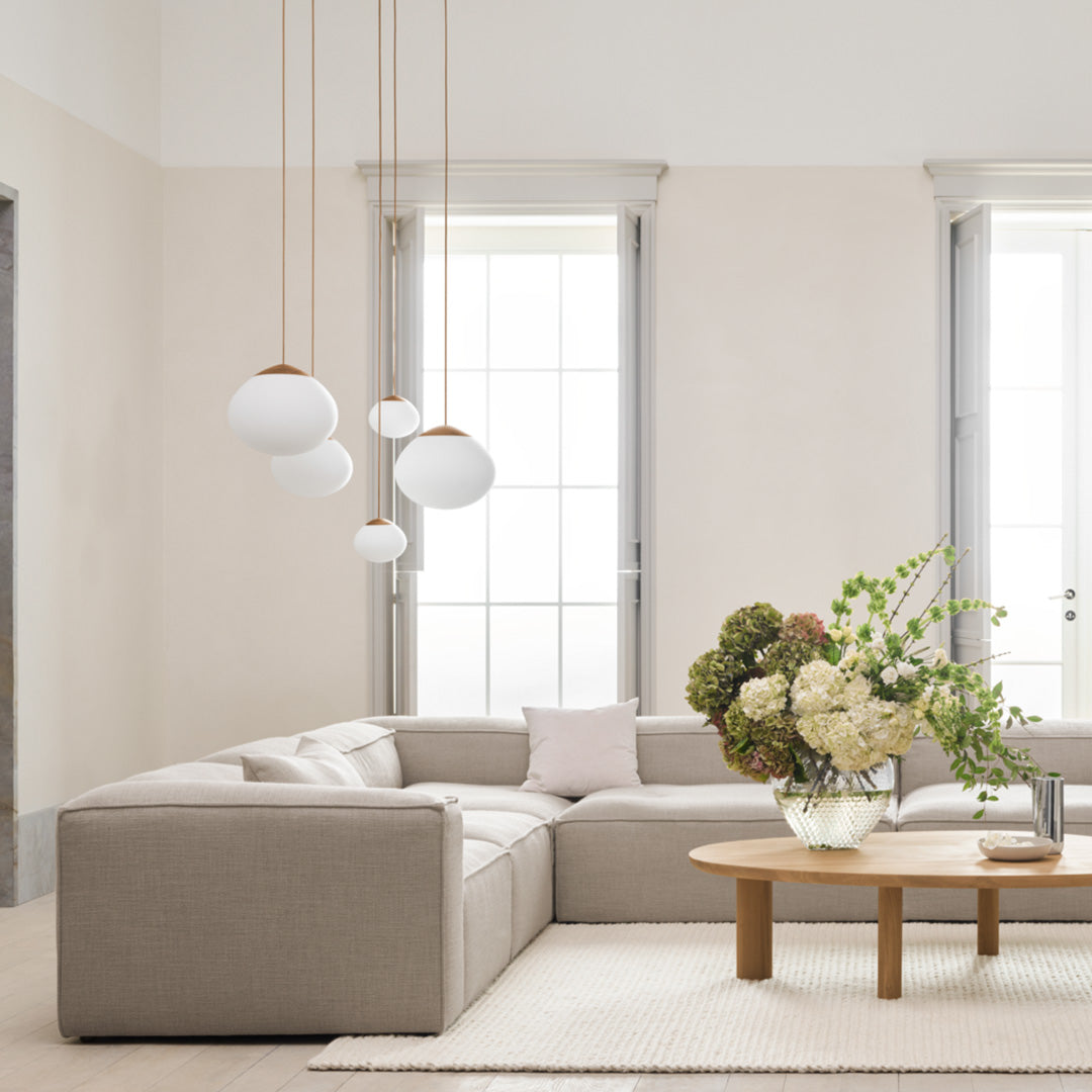 Cosima 2 Small Modular Sectional Sofa with Removable Pouf - Perfect for Small Living Rooms, Apartments & Cozy Spaces