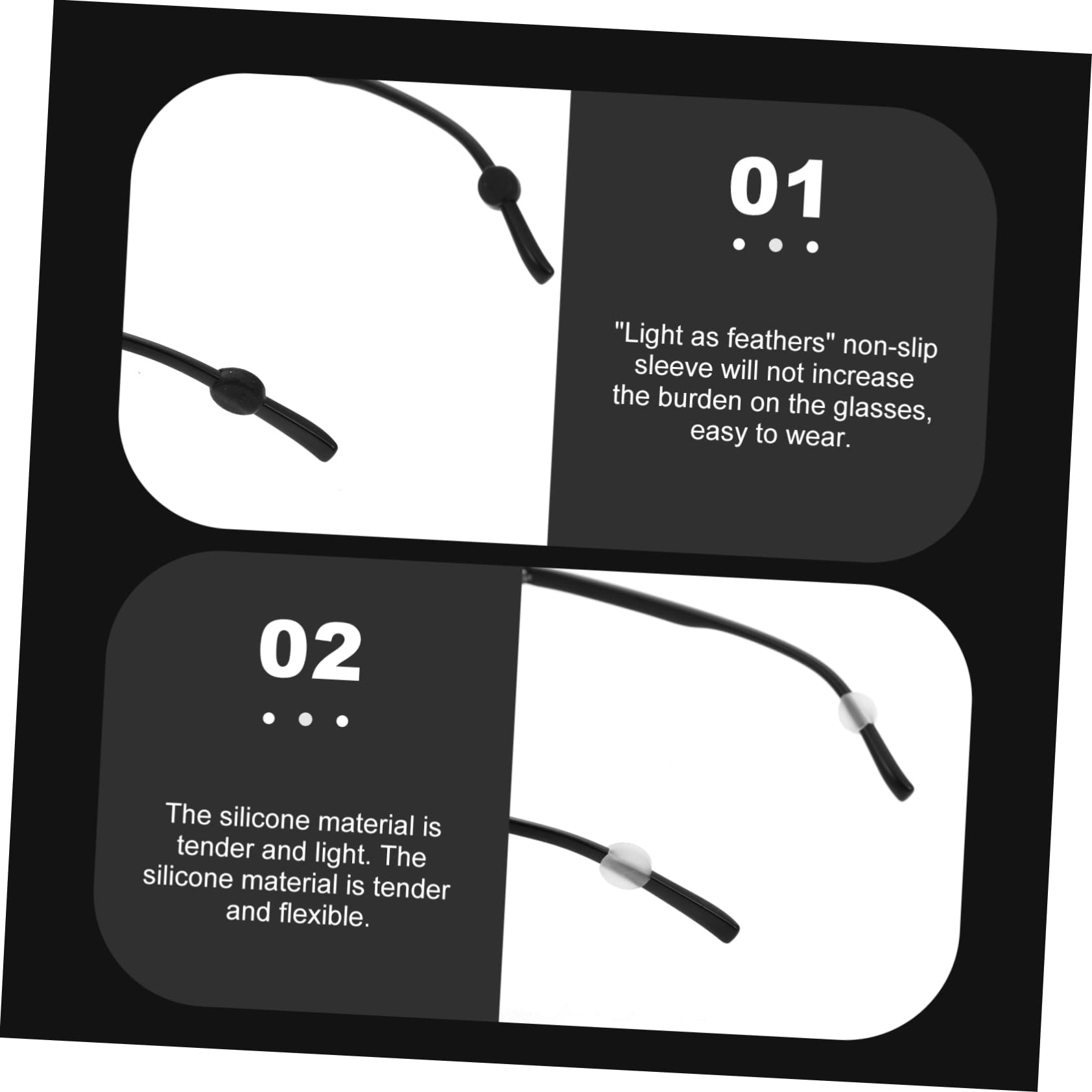 BCOATH 40-Pack Non-Slip Glasses Accessories Set - Sunglasses Ear Hooks, End Caps & Leg Covers for Secure Fit | Perfect for Sports, Reading & Outdoor Activities