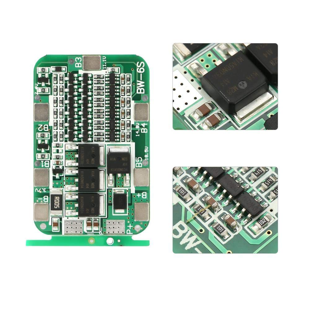 6S 15A 22V 24V Lithium Battery Charging Board PCB Module - Li-ion Battery Protection Circuit for DIY Power Banks, E-Bikes & Solar Energy Storage Systems