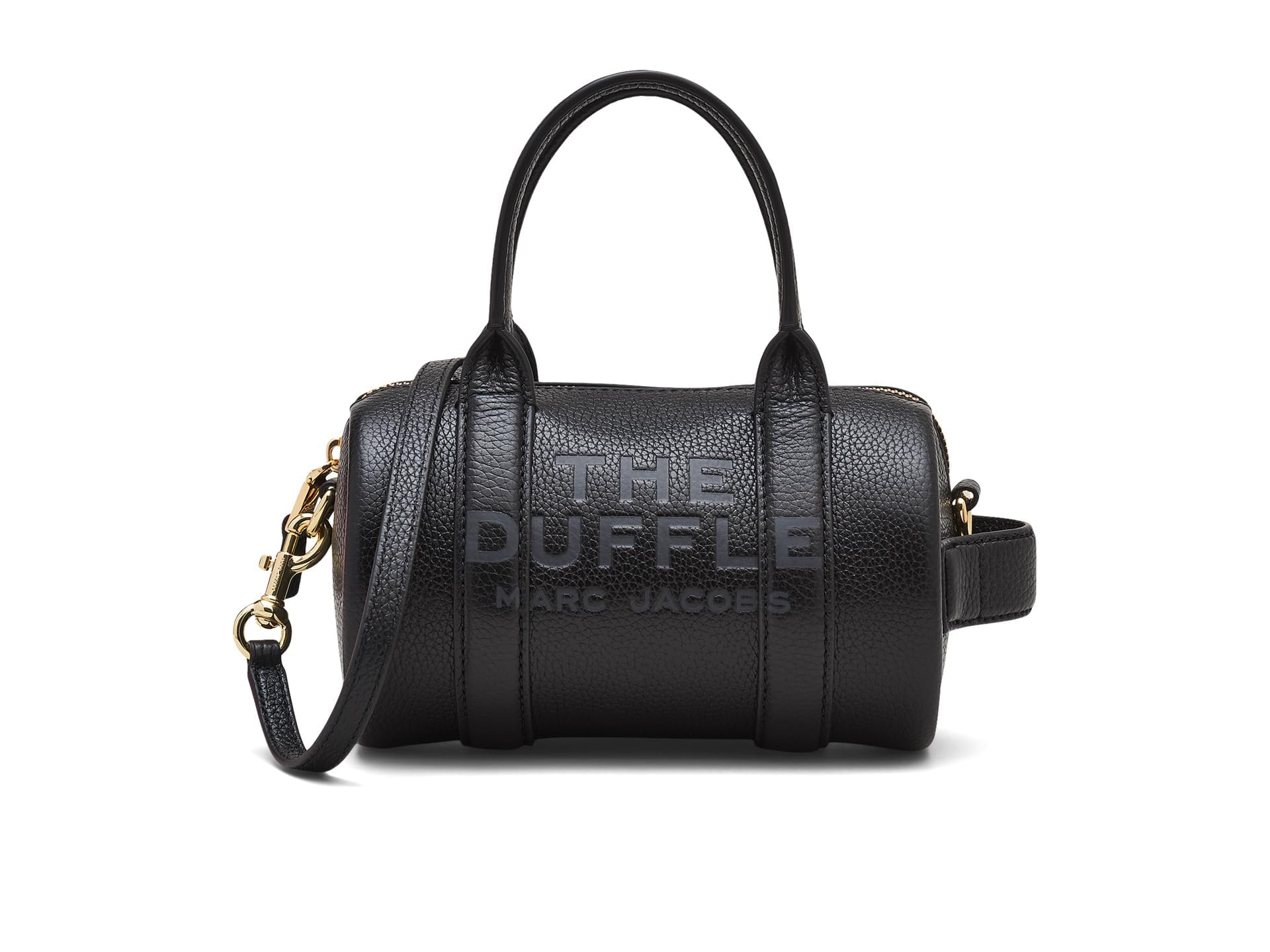 Marc Jacobs The Leather Mini Duffle Bag for Women - Stylish Black Crossbody Purse for Travel, Gym & Everyday Use