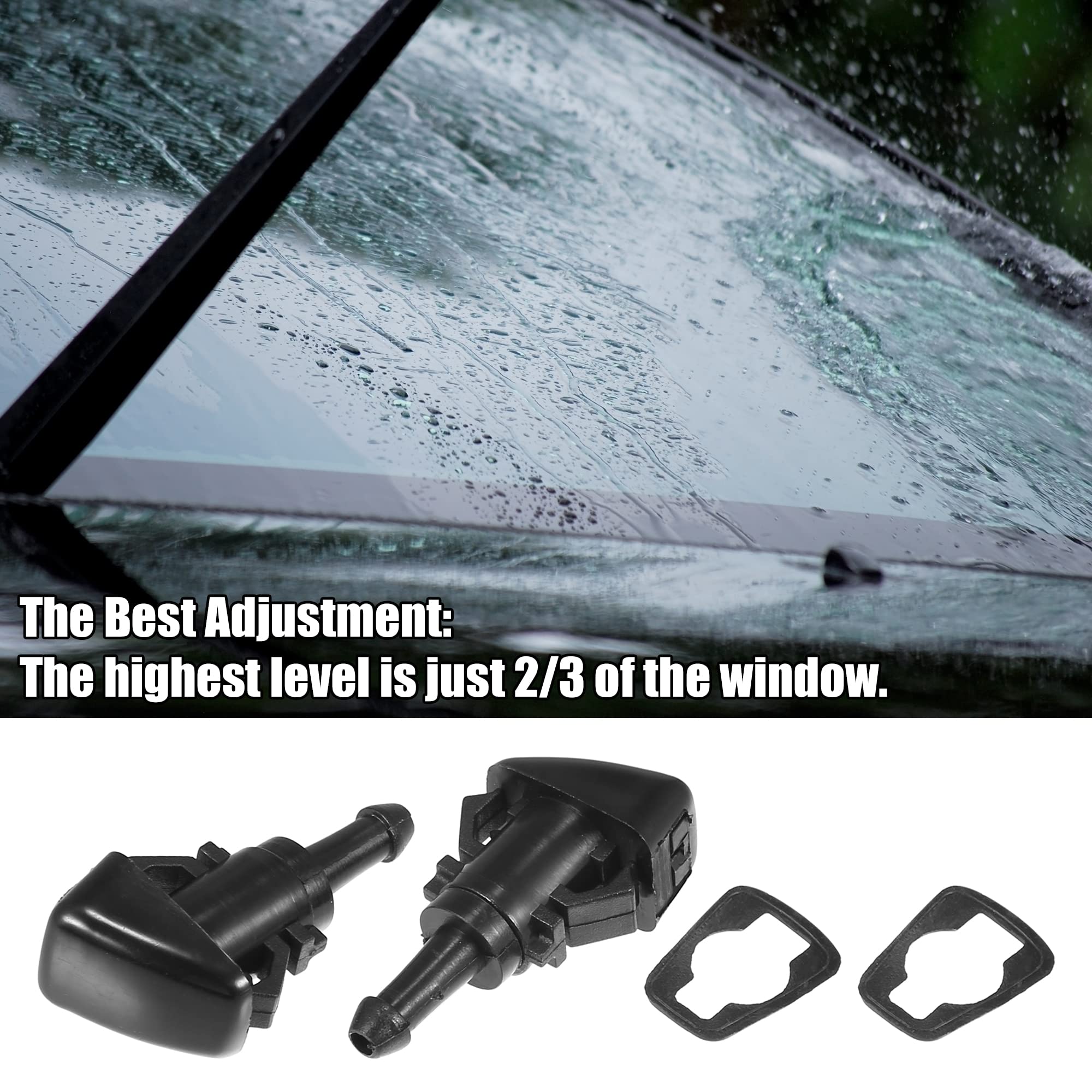 X AUTOHAUX 12-Piece Front Windshield Wiper Washer Nozzle Spray Jet Kit 5113049AA - Compatible with Chrysler 300C (2004-2010), Chrysler 300C Touring (2004-2010), Dodge Charger (2005-2010) - Easy Installation, Improved Windshield Cleaning for Safe Driving in Rain & Snow
