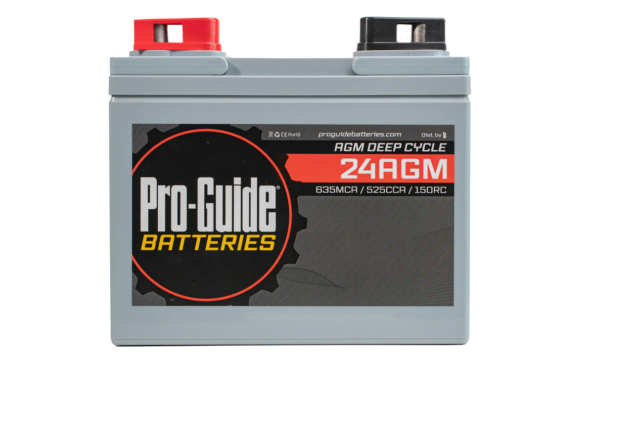 AGM 12V Group 24 Deep Cycle Dual Purpose Battery - Marine, RV, Solar & Off-Grid Power Solution