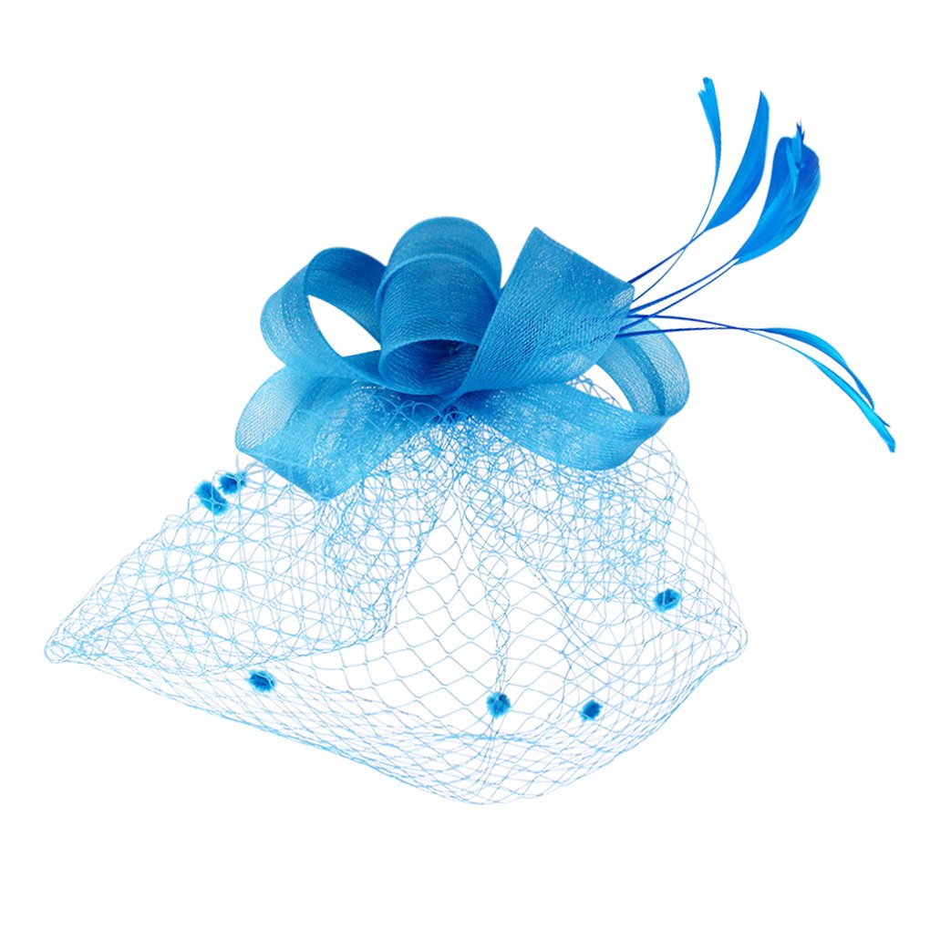 Elegant Mesh Flower Feather Fascinator Hat - Bridal Headpiece Hair Clip for Weddings, Cocktail Parties & Royal Ascot Events | Women's Fashion Hair Accessories