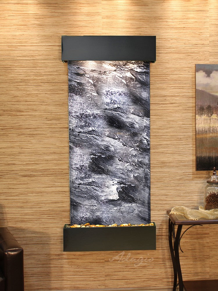 Adagio Inspiration Falls Square Blackened Copper Black Spider Marble Bathroom Sink - IFS1507 | Modern Vanity Sink for Bathroom & Powder Room Decor