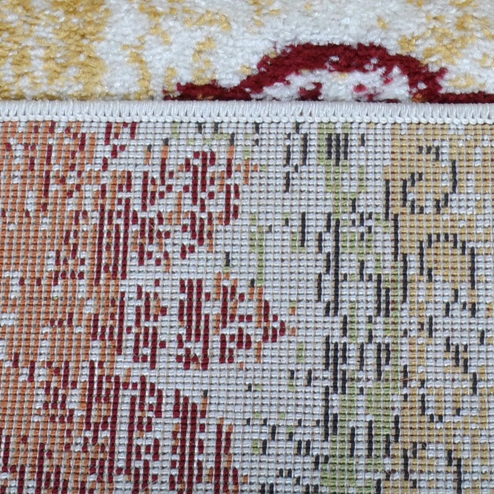 Handmade Rose Floral Machine Woven Rug - Non-Slip Soft Living Room Carpet - Perfect for Bedroom, Nursery, or Home Decor