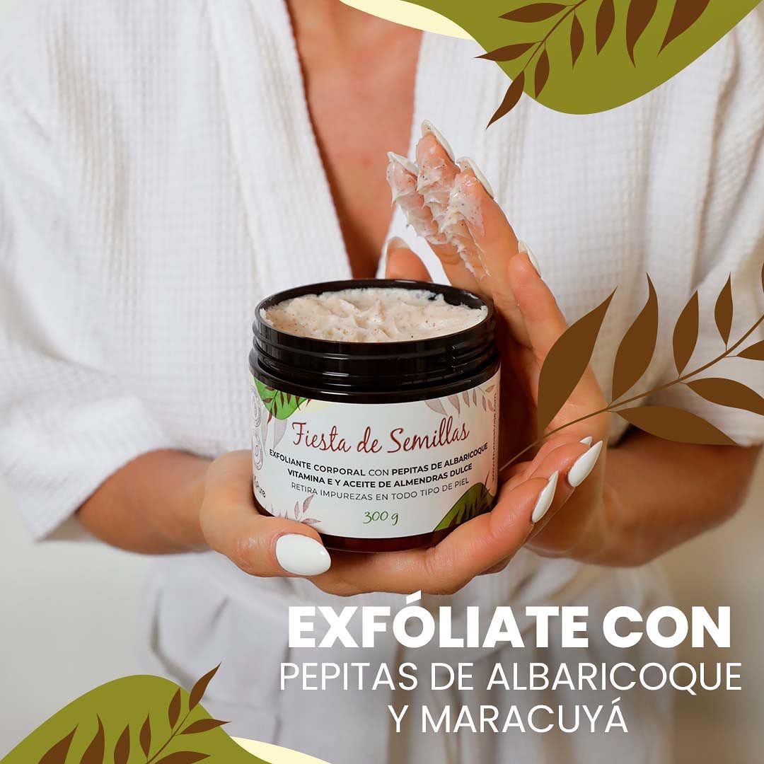 Fruto Salvaje 3-Piece Body Care Set: 300g Seed Party Body Scrub + 200g Mulata Body Mask + 200g Ivory Butter Body Moisturizer for Dry Skin - Exfoliating & Hydrating Skincare Routine for Spa Day & Self-Care