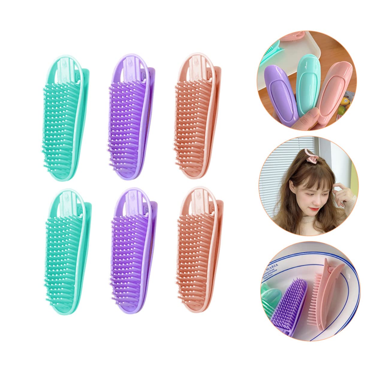 Tofficu 18 Pcs Hair Volumizing Clips & Rollers Set - Plastic Hair Curlers for Short to Medium Hair, Wave & Fluffy Styling - Perfect for Salon, Home Use & Travel Accessories