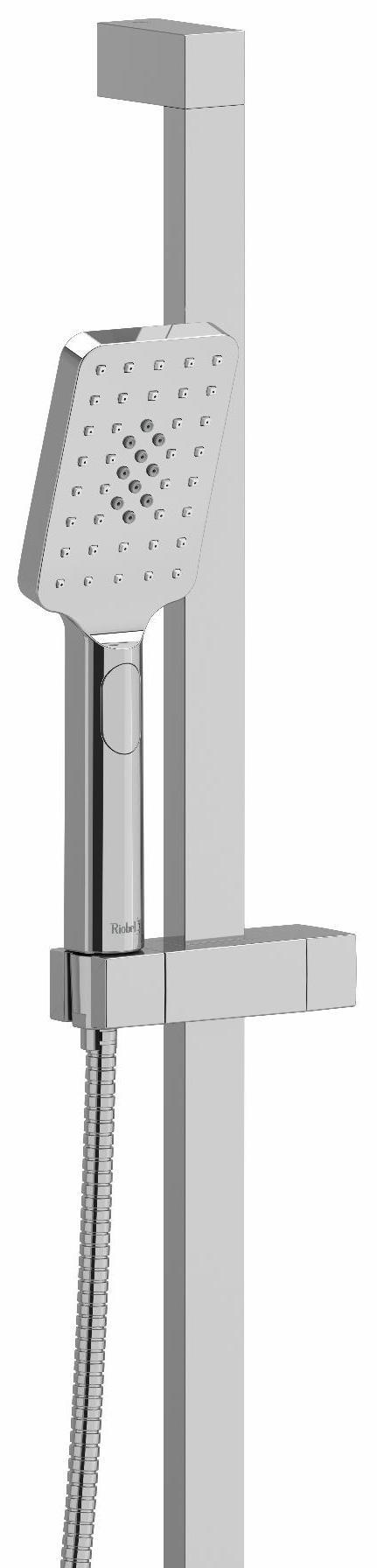 2-Function Handheld Shower Head with 34-Inch Slide Bar - Chrome Finish (Model 4865C by RIOBEL) - Perfect for Bathroom Renovation & Spa-Like Shower Experience