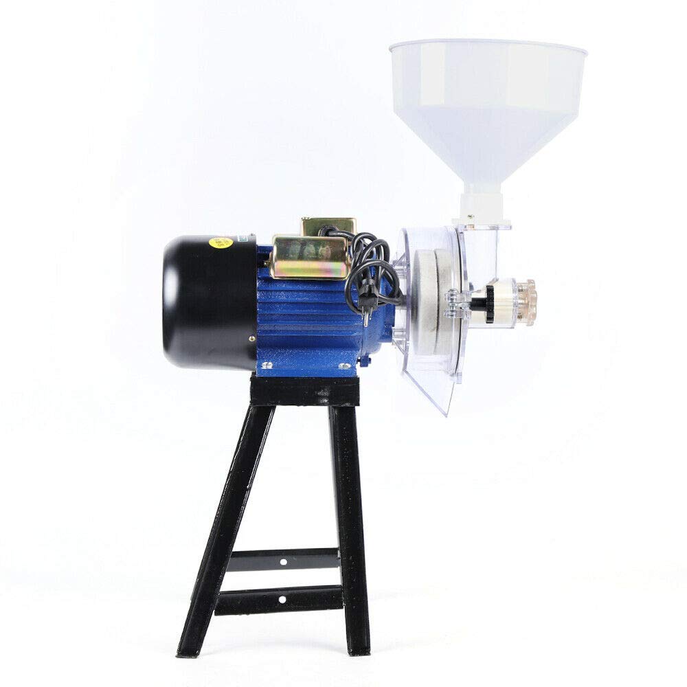 Electric Grain Mill Grinder for Dry/Wet Grains - Flour Milling Machine for Rice, Corn, Coffee & Wheat with Funnel (New Upgrade) - Perfect for Home Baking, Coffee Grinding & Food Preparation