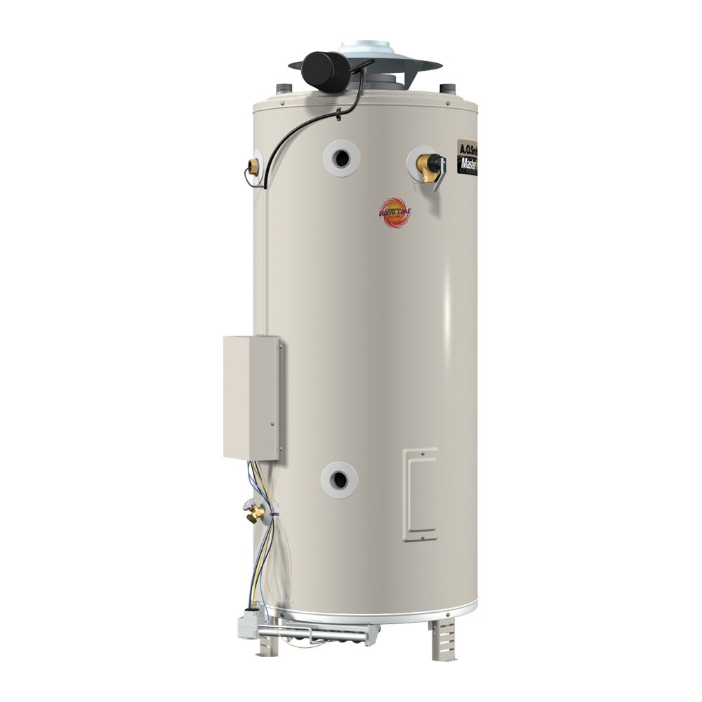 AO Smith BTR-199 Commercial Natural Gas Tank Water Heater - 50 Gallon High Efficiency for Restaurants, Hotels & Large Homes