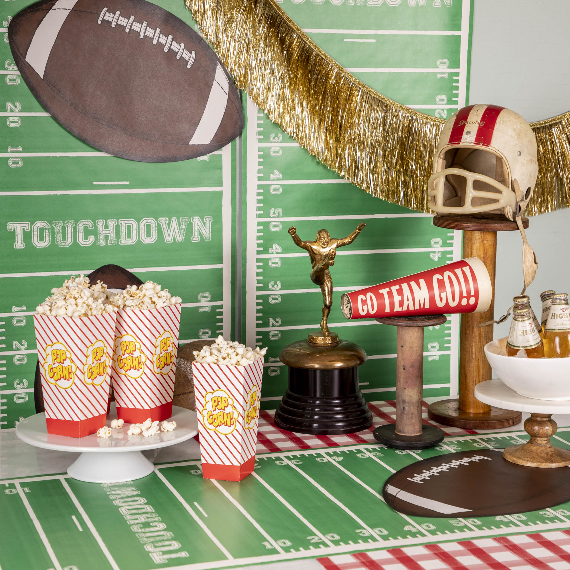 Custom Die-Cut Football Placemats for Game Day - Non-Slip Table Protectors for Sports Parties & Home Decor