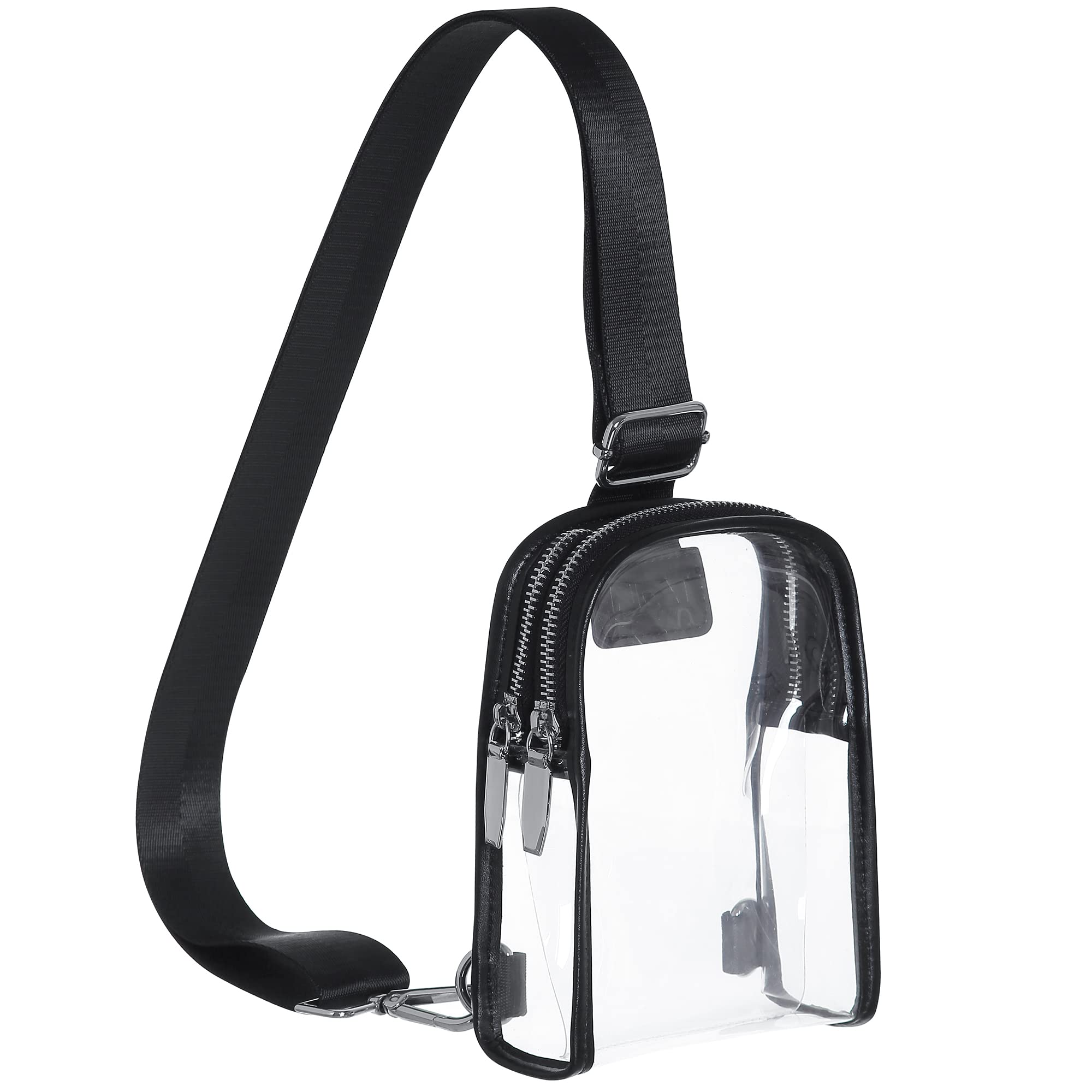 Haytijoe Clear Crossbody Purse for Women - Stadium Approved See Through Transparent Mini Plastic Bag for Concerts, Events & Travel | Fashionable & Functional Small Shoulder Bag