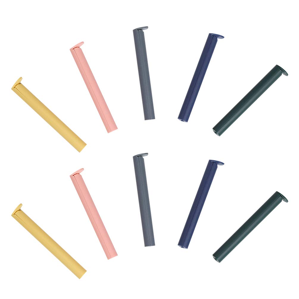 10-Pack Cabilock Food Bag Sealing Clips - Reusable Plastic Bag Clips for Kitchen, Snacks, Bread, Chips & Produce - Keep Food Fresh Longer (Great for Storage, Travel & Meal Prep)