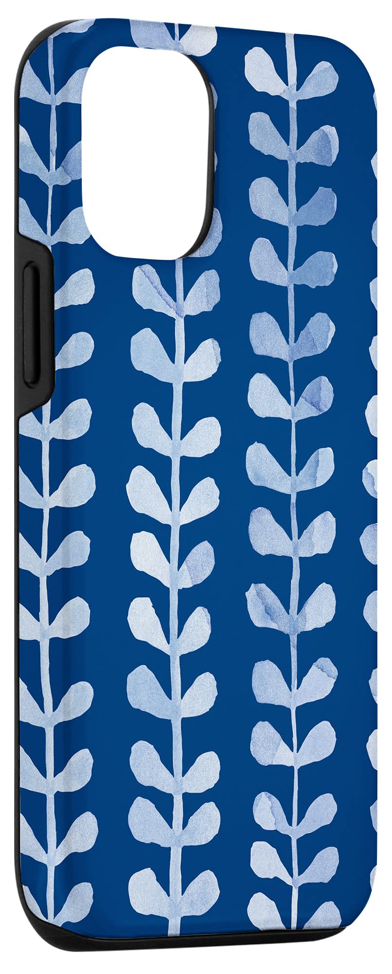 iPhone 12/12 Pro Case - Blue Tie Dye Abstract Art Design with Mid Century Modern Style | Protective Phone Cover for Everyday Use, Travel & Work