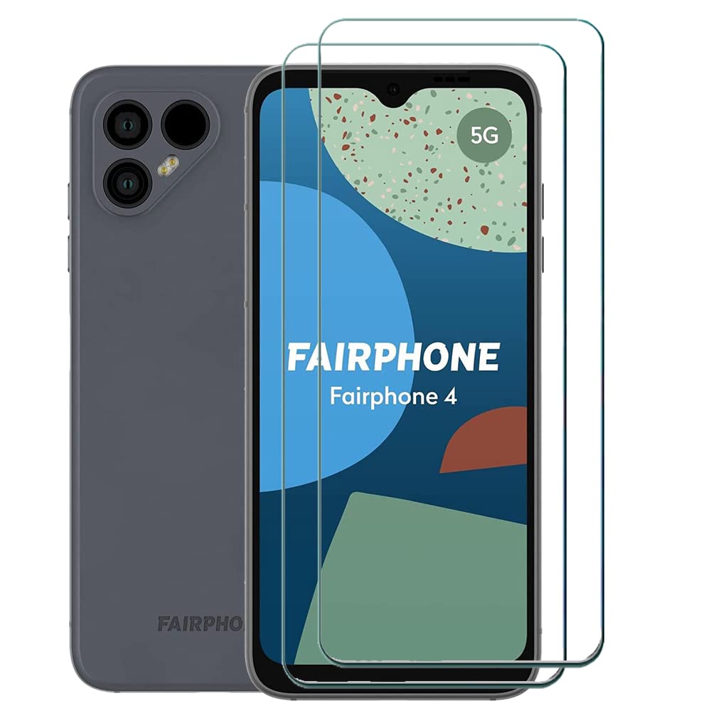 [2 Pack] FairPhone 4 Tempered Glass Screen Protector - 9H Hardness, Anti-Scratch, Bubble-Free for FairPhone 4 5G 6.3