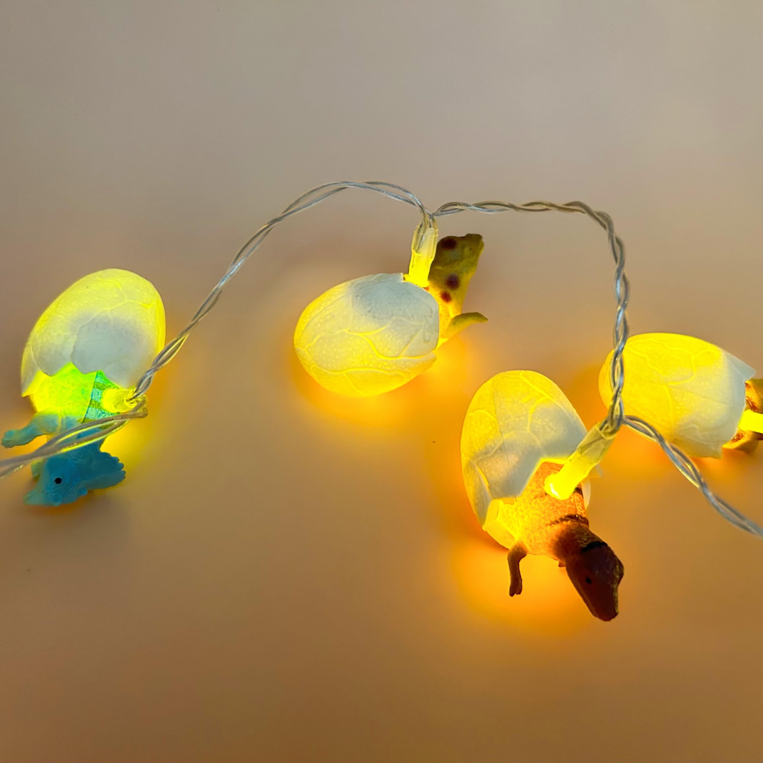 2 Pack LED Dinosaur String Lights - 10FT Battery Operated Dino Lights for Boys Room Decor, Kids Bedroom, Birthday Party & Indoor Dinosaur Theme Decoration - Perfect Gift for Children & Dinosaur Lovers