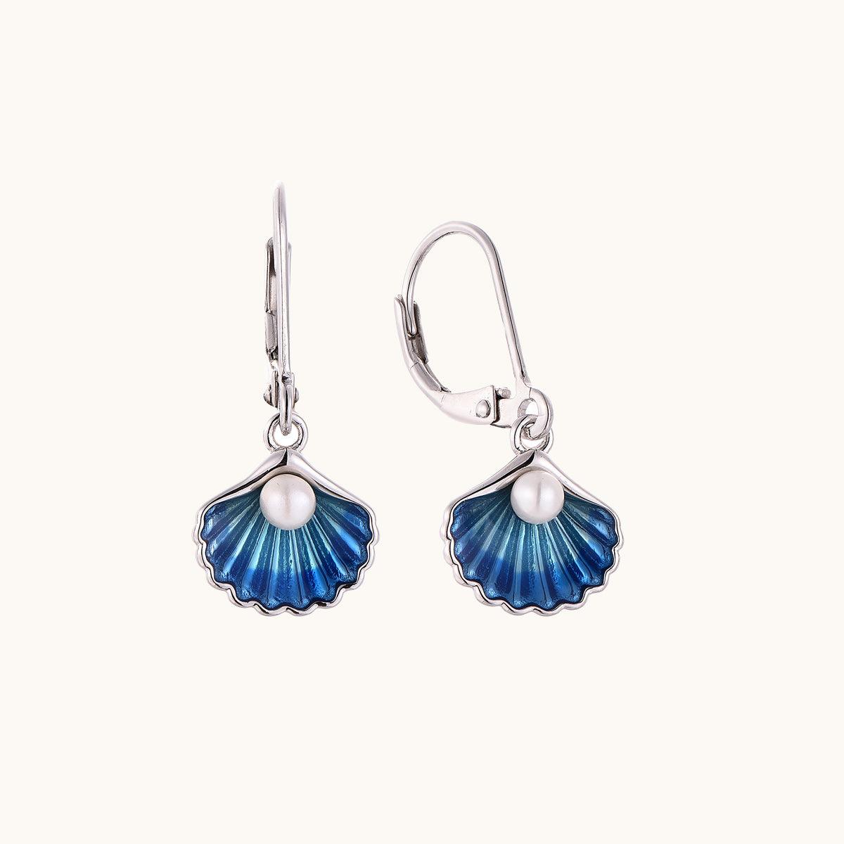 Elegant Classic Shell & Pearl Drop Earrings for Women - Vintage Dangle Jewelry Gift for Her - Perfect for Weddings, Parties & Special Occasions