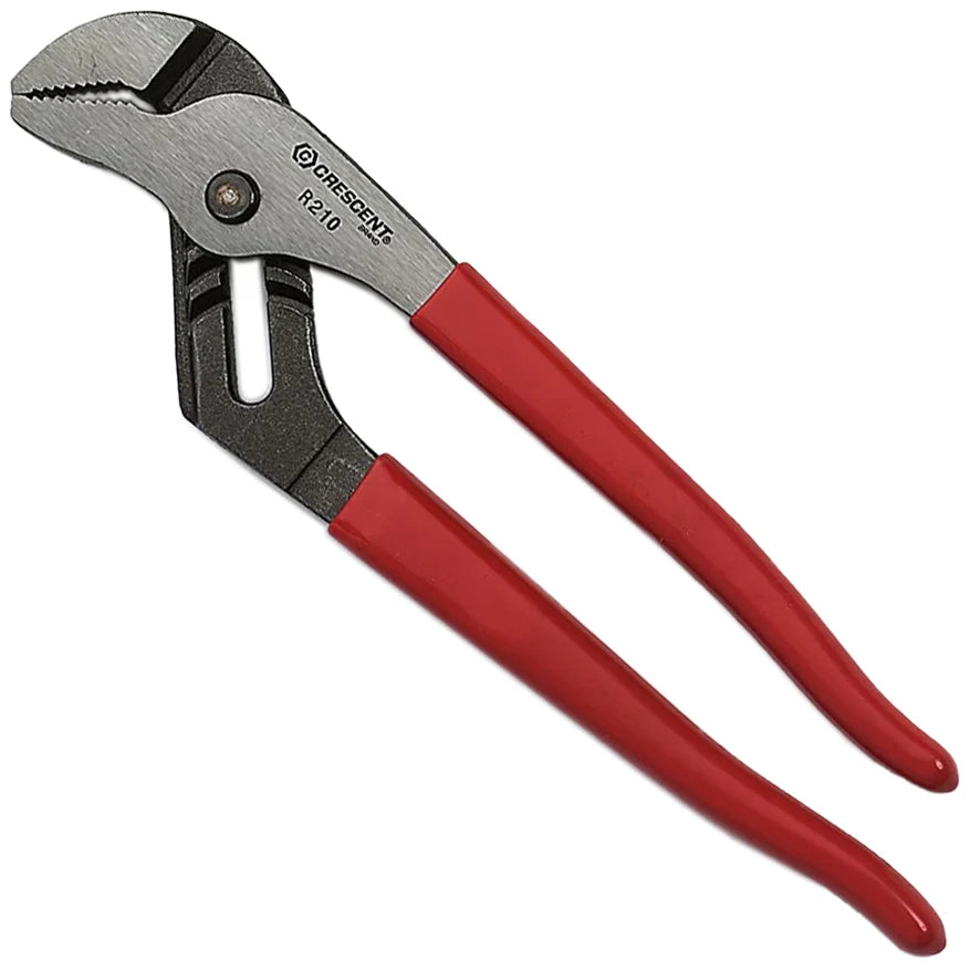 Crescent 10 Inch Straight Jaw Tongue and Groove Pliers (R210CV) - Heavy Duty Locking Wrench for Plumbing, HVAC, and DIY Home Repairs