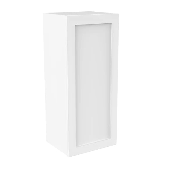 36 Inch Wall Cabinet - 15W x 36H x 12D - Aria White Shaker Style RTA Kitchen Storage - Perfect for Bathroom, Laundry Room or Garage Organization