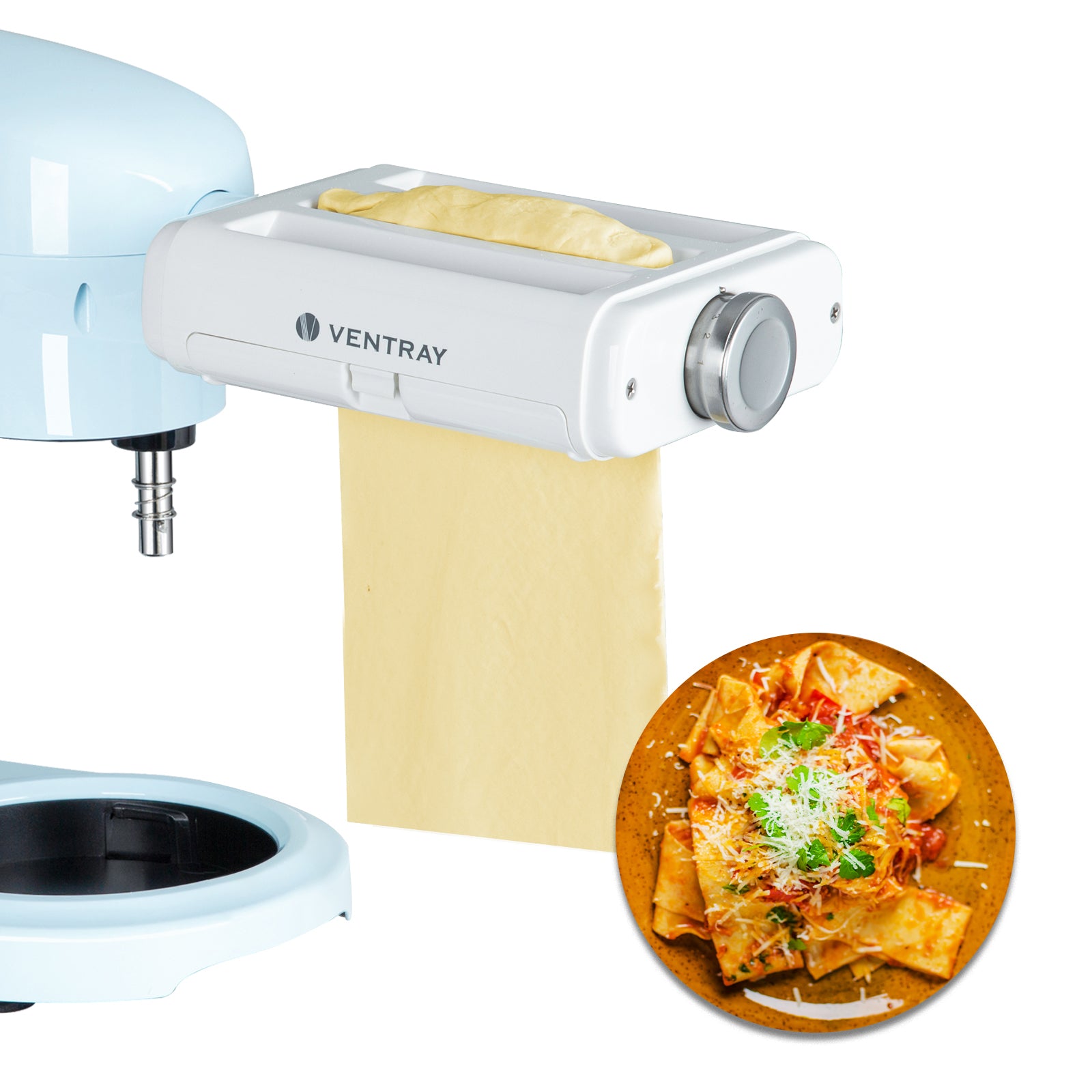 3-in-1 Pasta Maker Attachment for KitchenAid Stand Mixers - Make Spaghetti, Fettuccine & Lasagna Noodles at Home | Perfect for Italian Cooking & Homemade Pasta Lovers