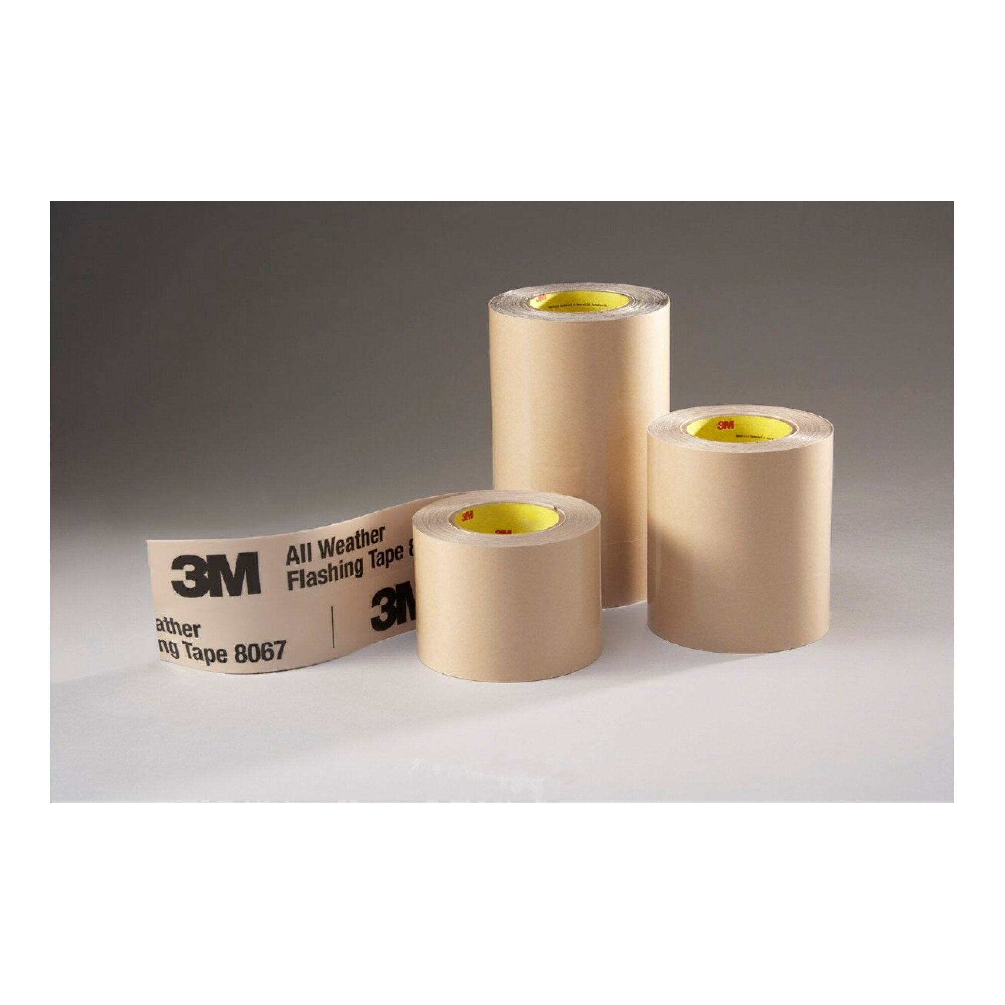 3M All Weather Flashing Tape 8067 Tan - 3 in x 75 ft (12 Rolls per Case) - Waterproof Roofing & Window Sealant for Home Repair & Construction Projects