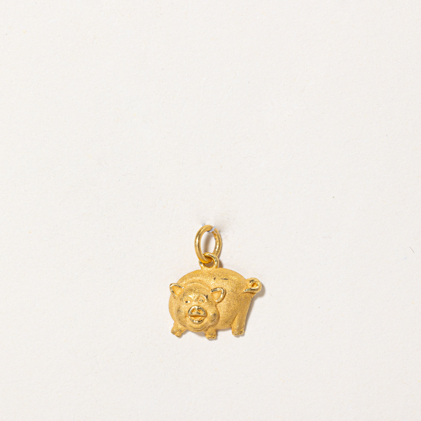 24K Yellow Gold Pig Charm Pendant - Cute Piggy Jewelry for Women & Girls - Perfect for Birthday, Christmas Gifts & Zodiac Collection - Elegant Pig Necklace for Daily Wear & Special Occasions