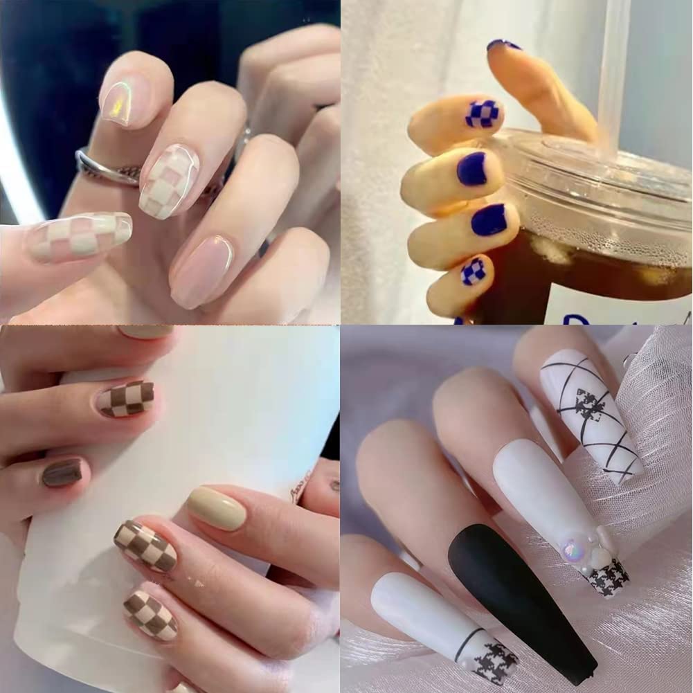 ALVRIO 3-Piece Fine Drawing Striping Liner Nail Art Pen Brush Set - Professional Salon & DIY Gel UV Manicure Tools with Multicolor Tips (Perfect for Nail Design, French Tips & Creative Nail Art)