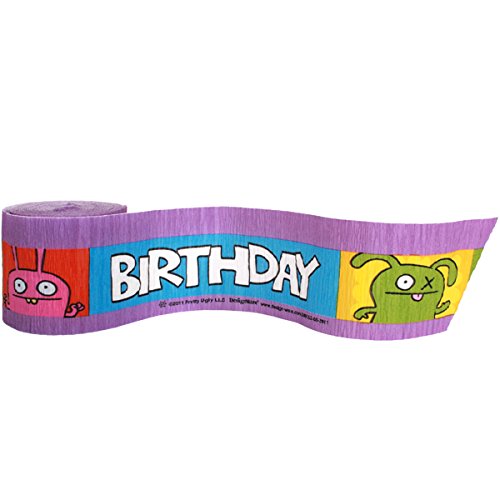 Adorable Ugly Doll™ Birthday Party Crepe Streamer Decoration - 30 Feet Paper Streamers for Kids Birthday Decorations, Baby Showers & Festive Celebrations